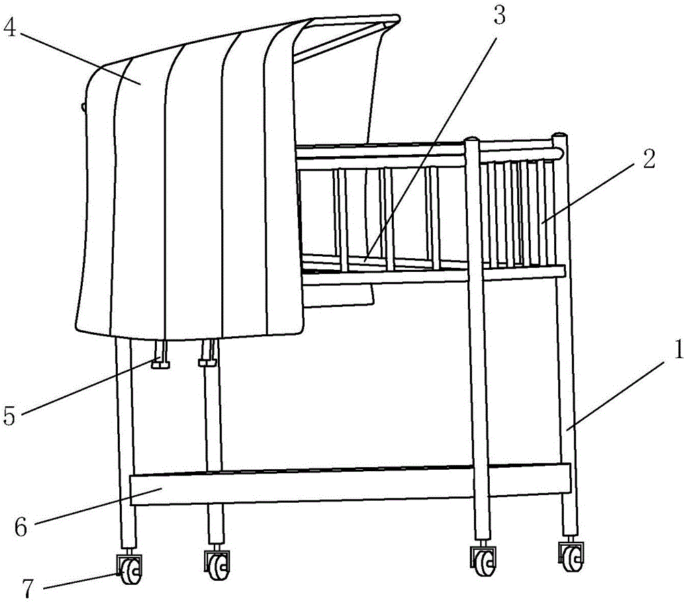 醫(yī)用多功能嬰兒床的制作方法附圖