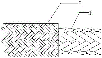 一種三防耐磨高強救援繩的制作方法附圖