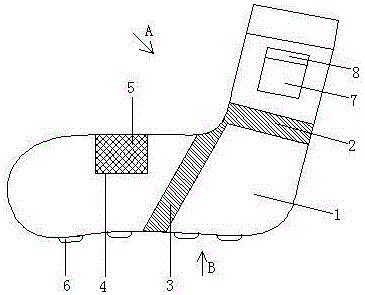 設(shè)有口袋的防滑運(yùn)動(dòng)襪的制作方法附圖