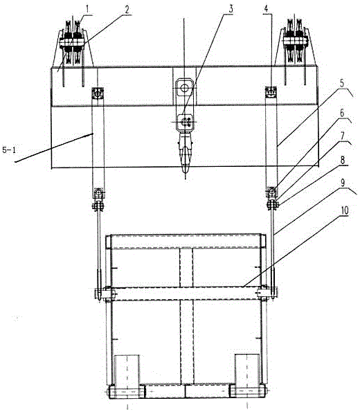 一種出渣機(jī)上用的吊裝機(jī)構(gòu)的制作方法附圖